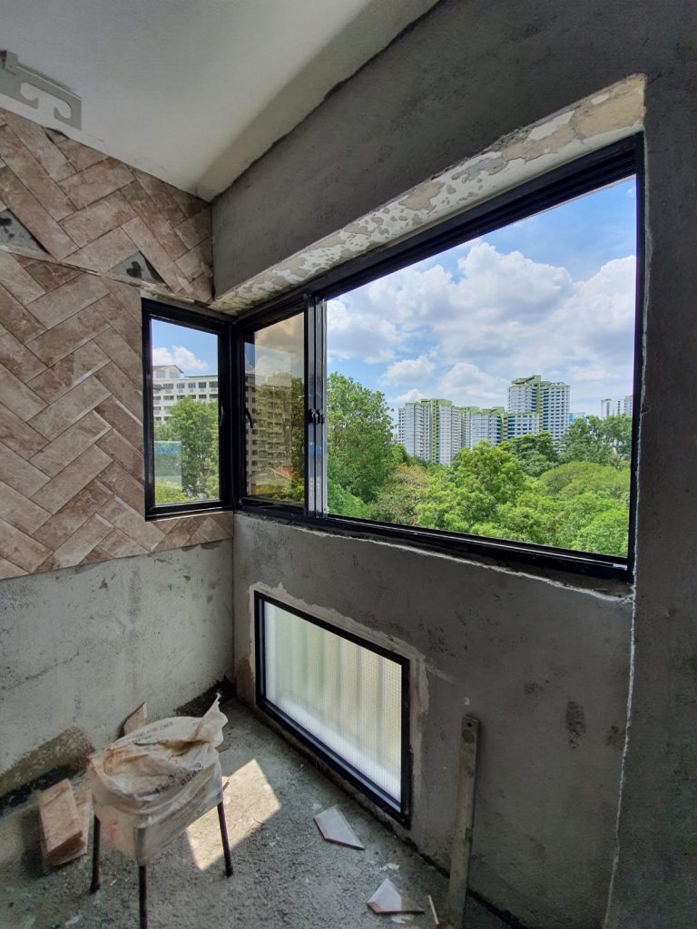 Renovating an HDB flat.