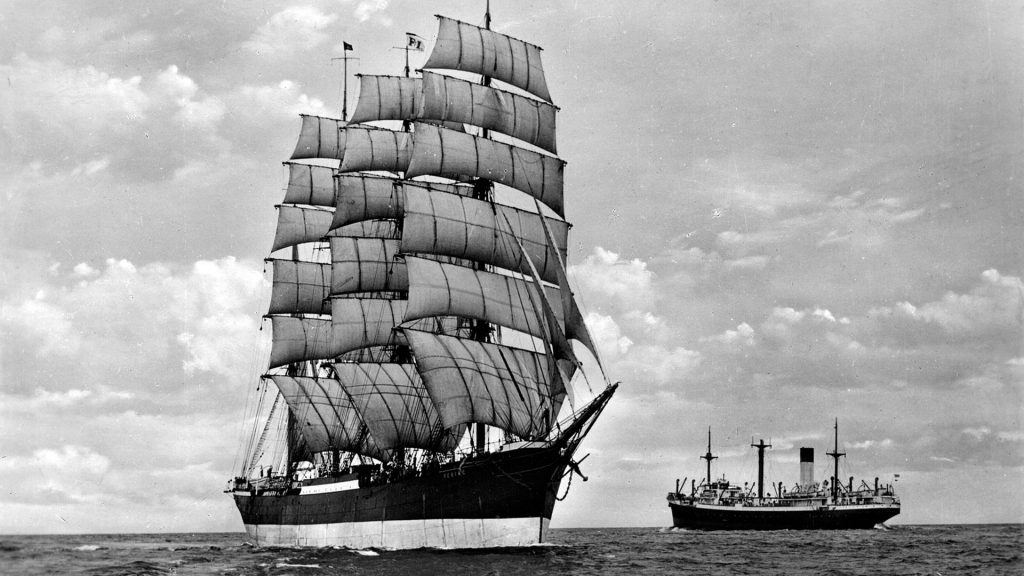Peking, a steel-hulled four-masted barque, was one of the last generation of cargo-carrying iron-hulled sailing ships. She probably carried many bills of lading.